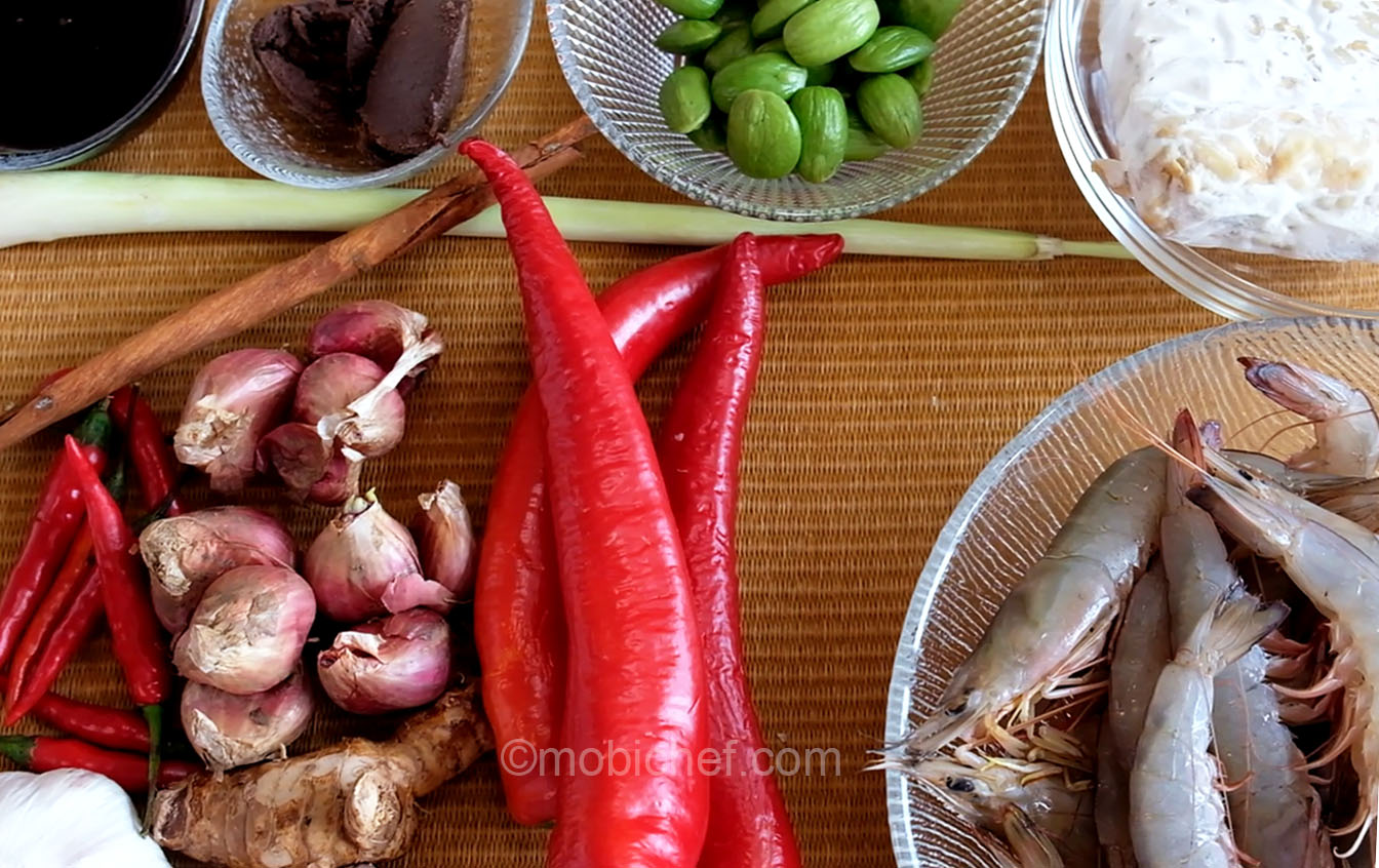 Chef Flora's Recipe Sauteed Prawns with Petai, Tempeh and Sambal The